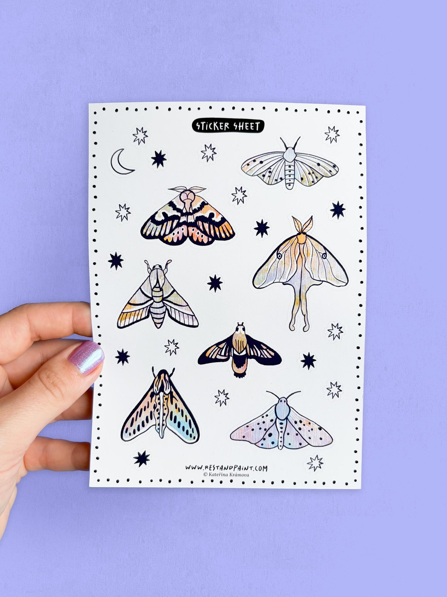 Sticker Sheet - Moths