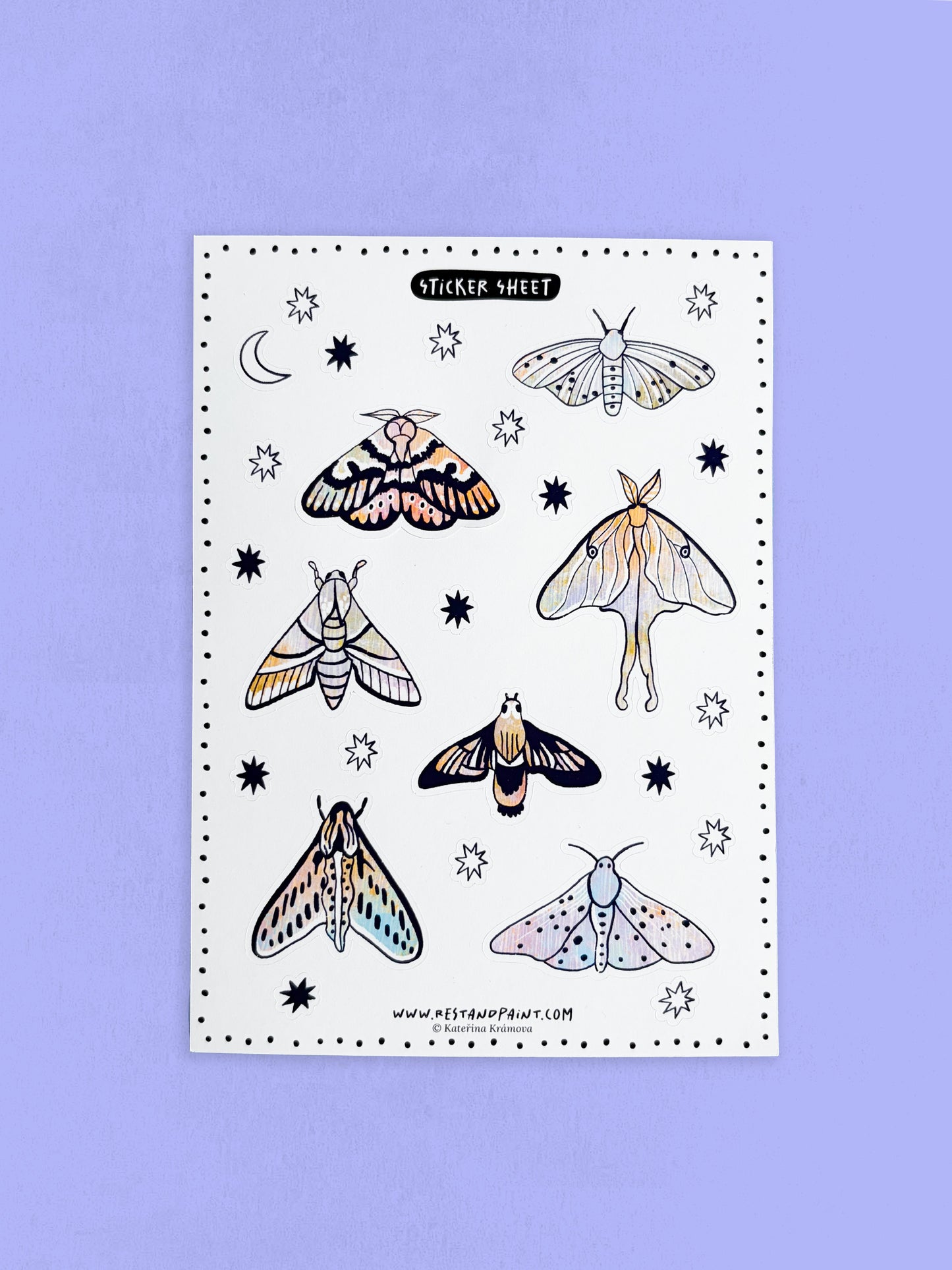 Sticker Sheet - Moths