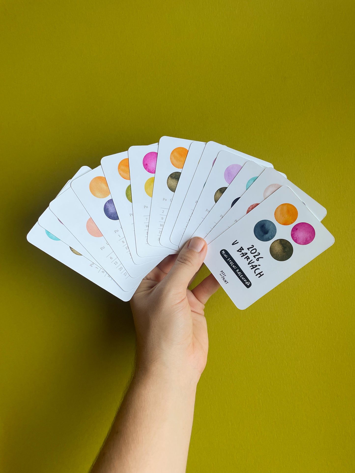 Mini Desk Calendar 2026 - Color Inspiration