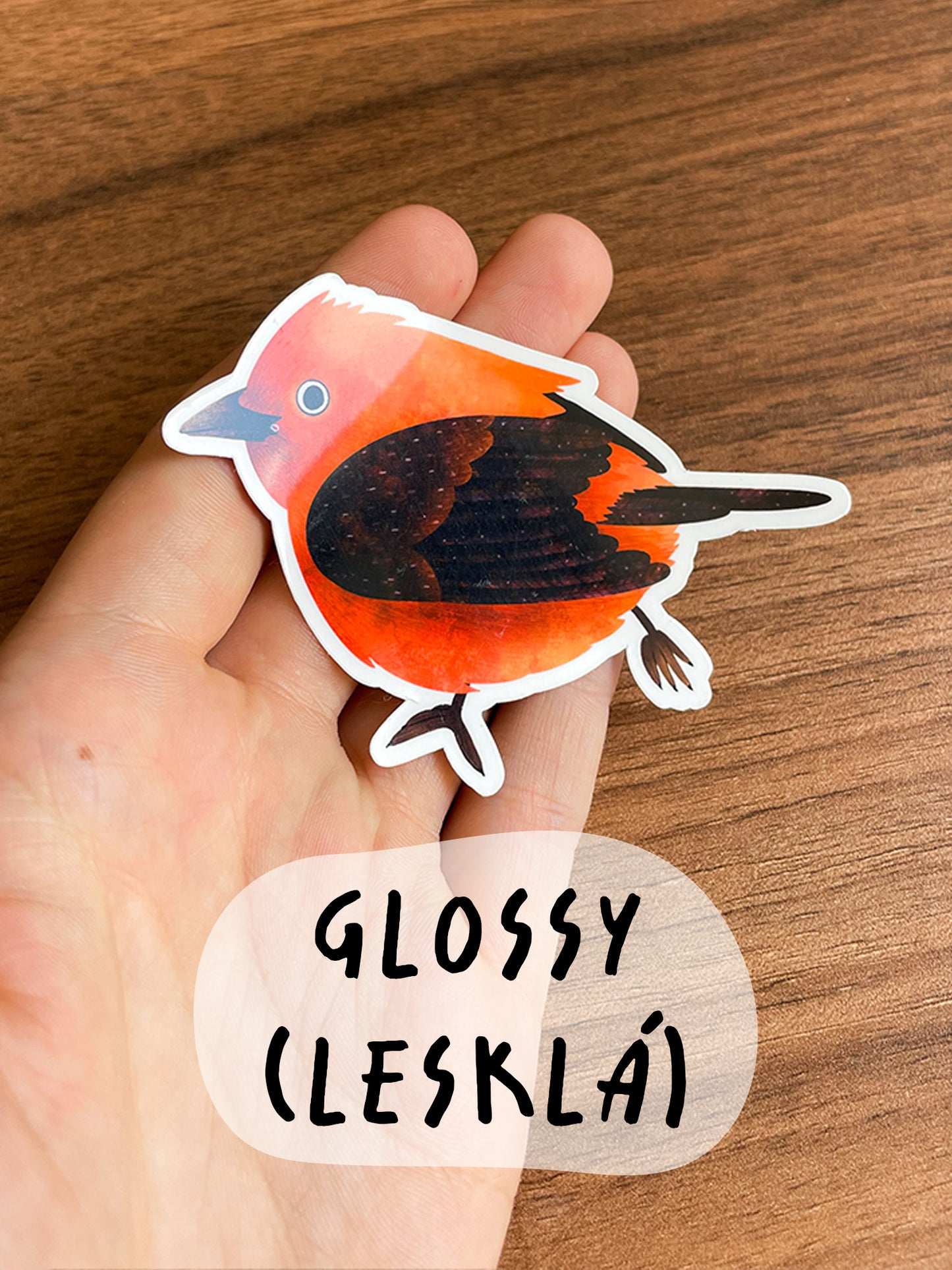 Vinyl Sticker - Scarlet tanager