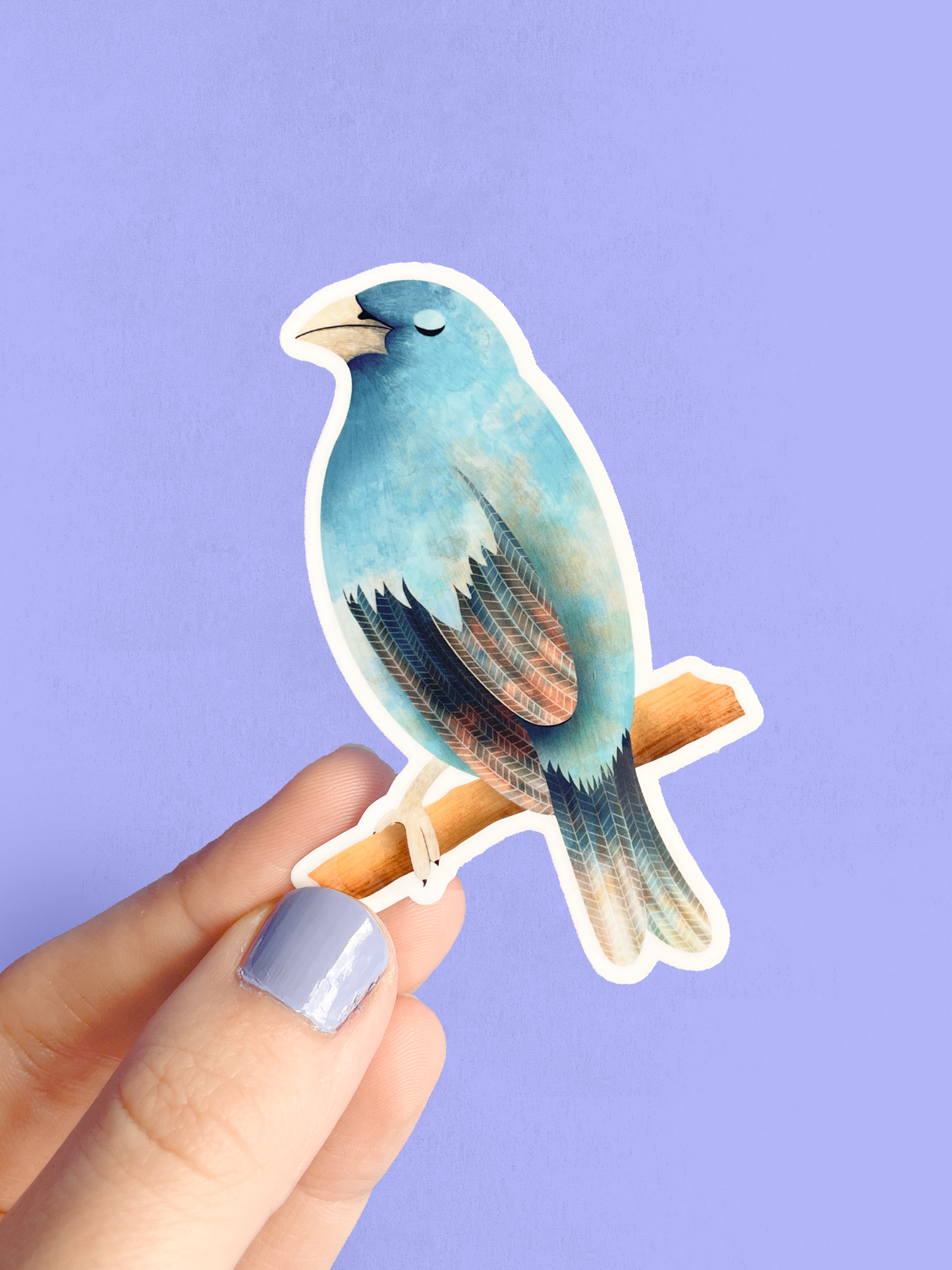 Vinyl Sticker - Indigo Bunting