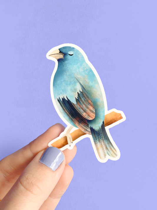 Vinyl Sticker - Indigo Bunting