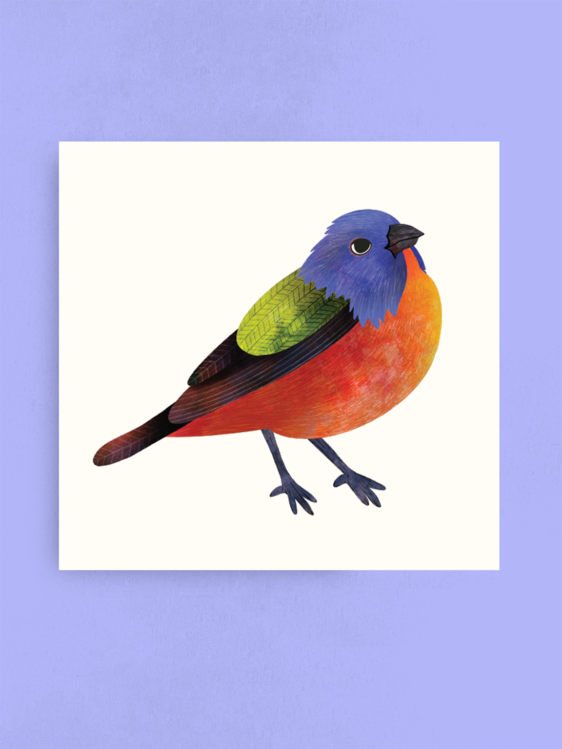 Painted Bunting, Art Print