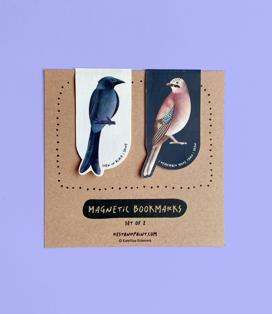 Magnetic Bookmarks – Jay & Drongo – Set of 2