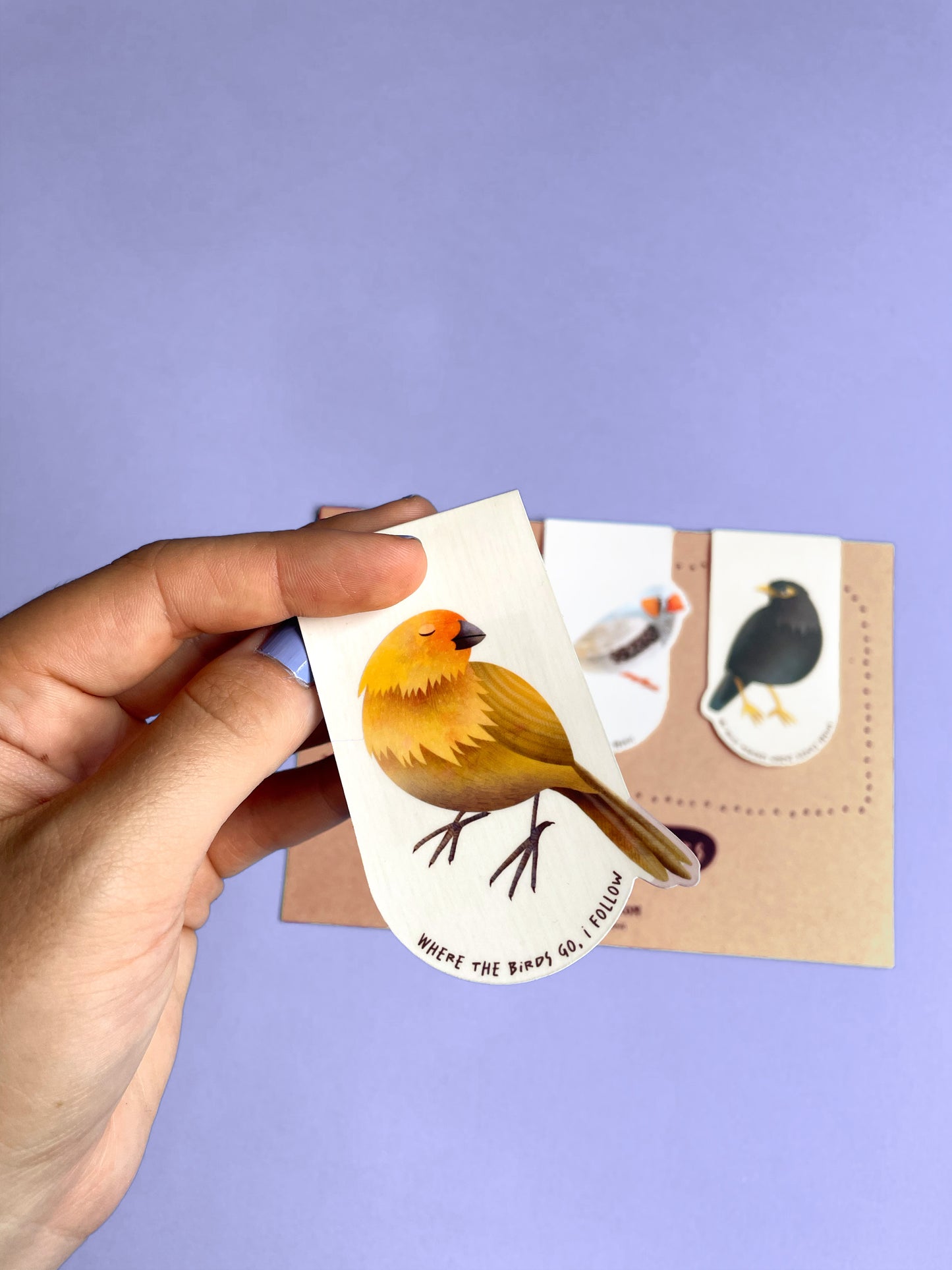Magnetic Bookmark – Saffron Finch