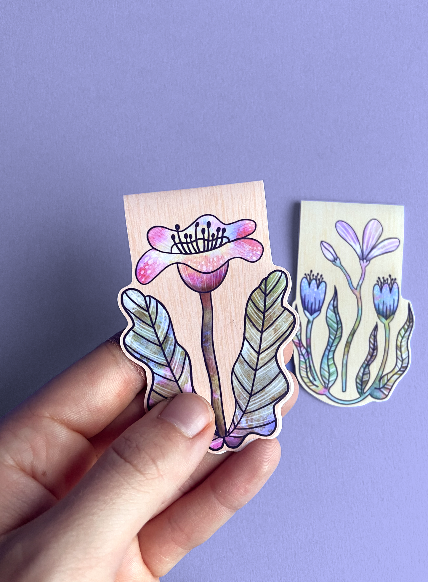 Magnetic Bookmarks – Flowers – Set of 2