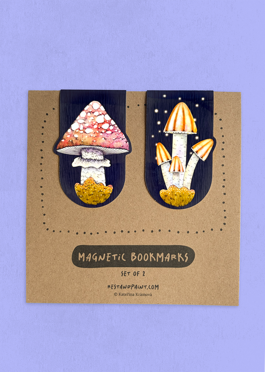 Magnetic Bookmarks – Mushrooms – Set of 2